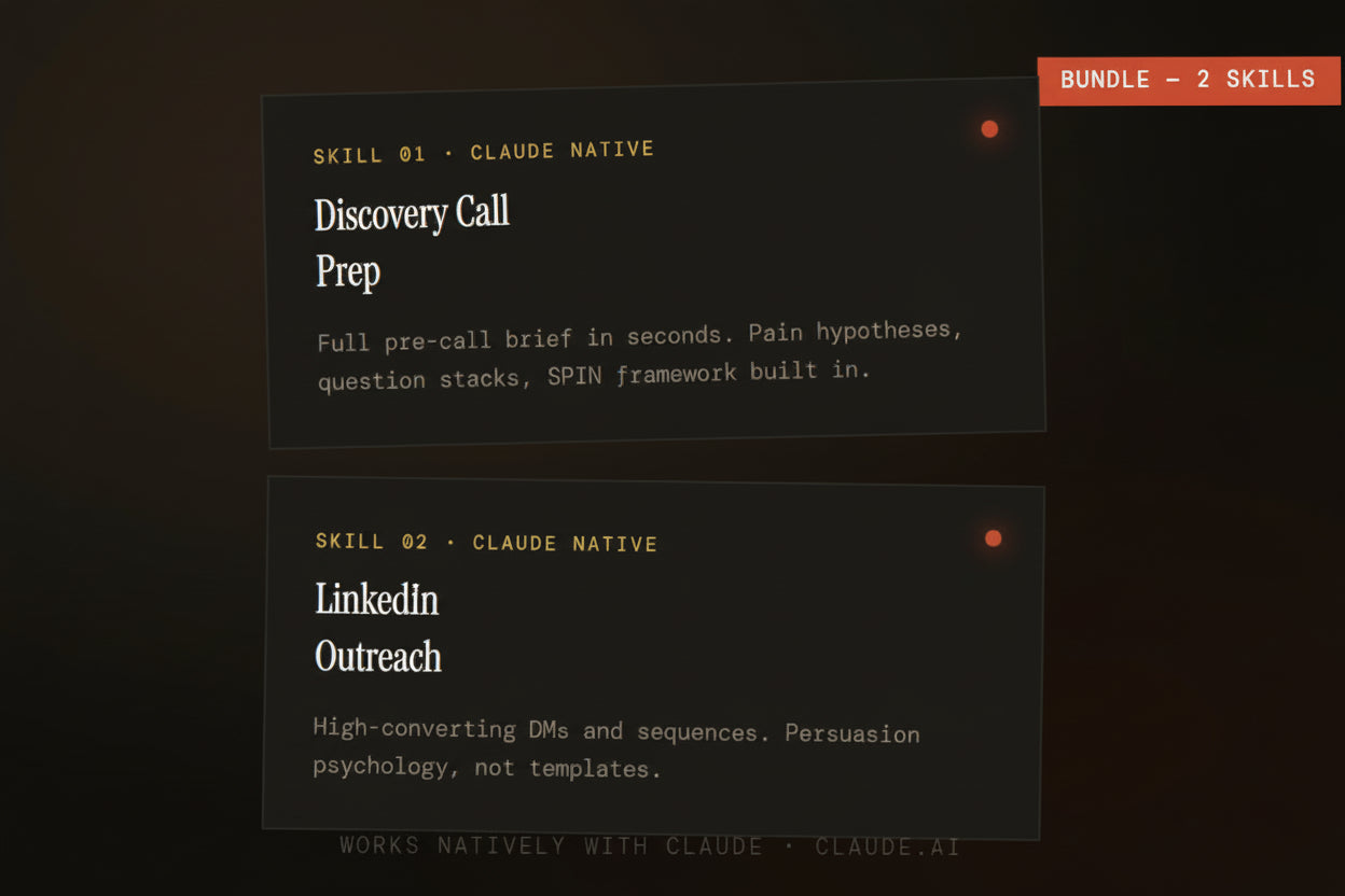 AI Skills for Claude - Discovery Call Prep + LinkedIn Outreach
